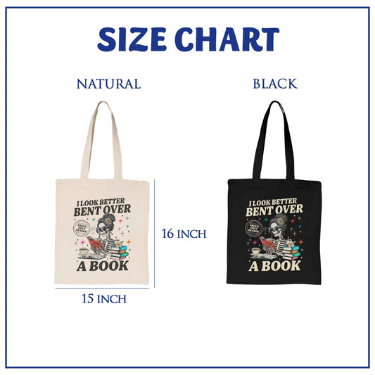 Acotar Reader I Look Better Bent Over A Book Tote Bag PTS1165