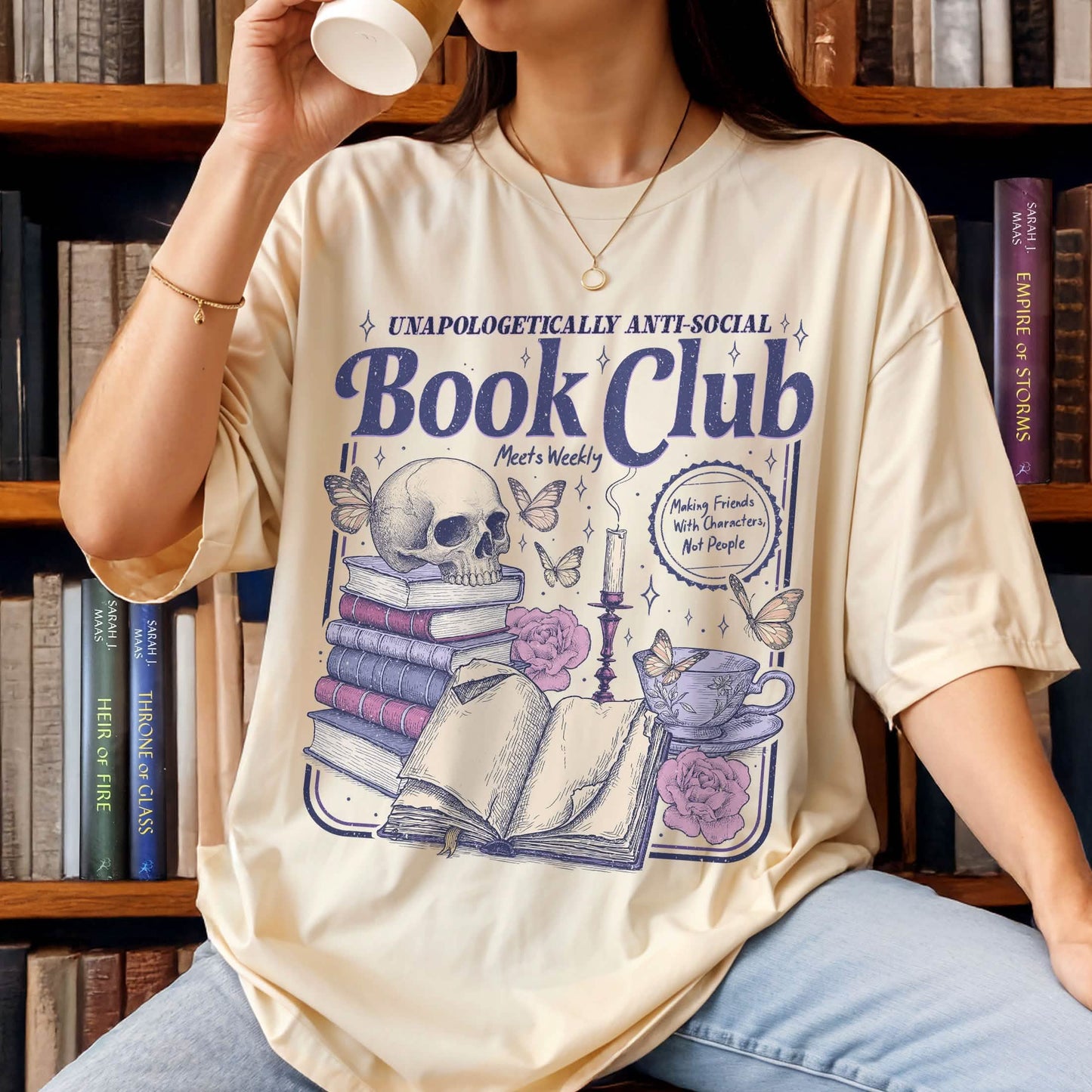 Anti Social Book Club Shirt Comfort Colors PTS1225