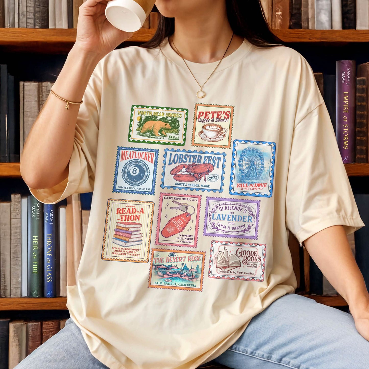 Emily Henry Books Stamp Shirt Comfort Colors PTS1283
