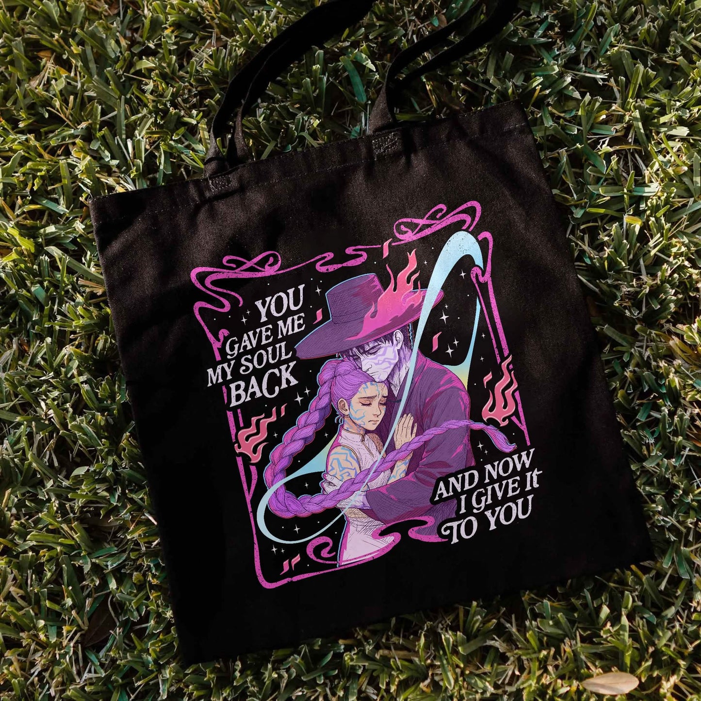 Rumi Jinu Kpop Demon Hunter You Give Me My Soul Back Tote Bag PTS1497