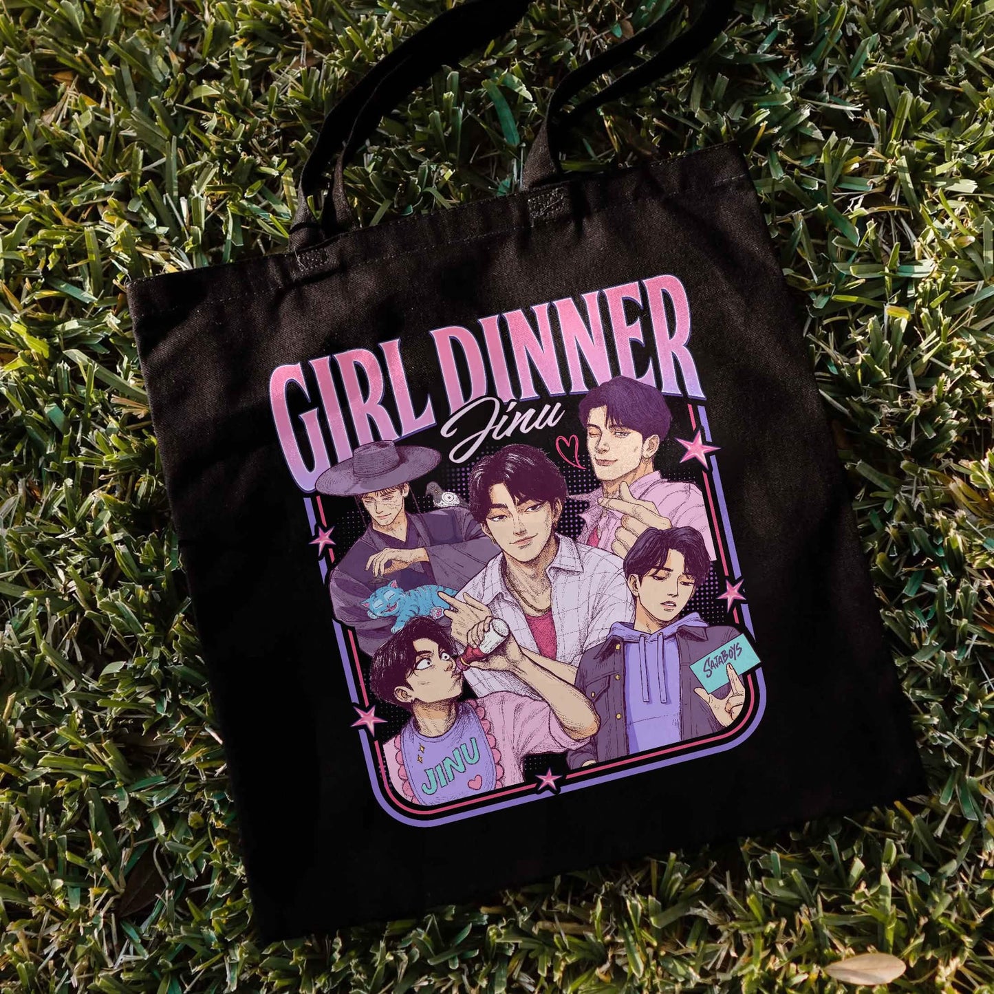 Jinu Saja Boys Girl Dinner Kpop Demon Hunter Tote Bag PTS1517