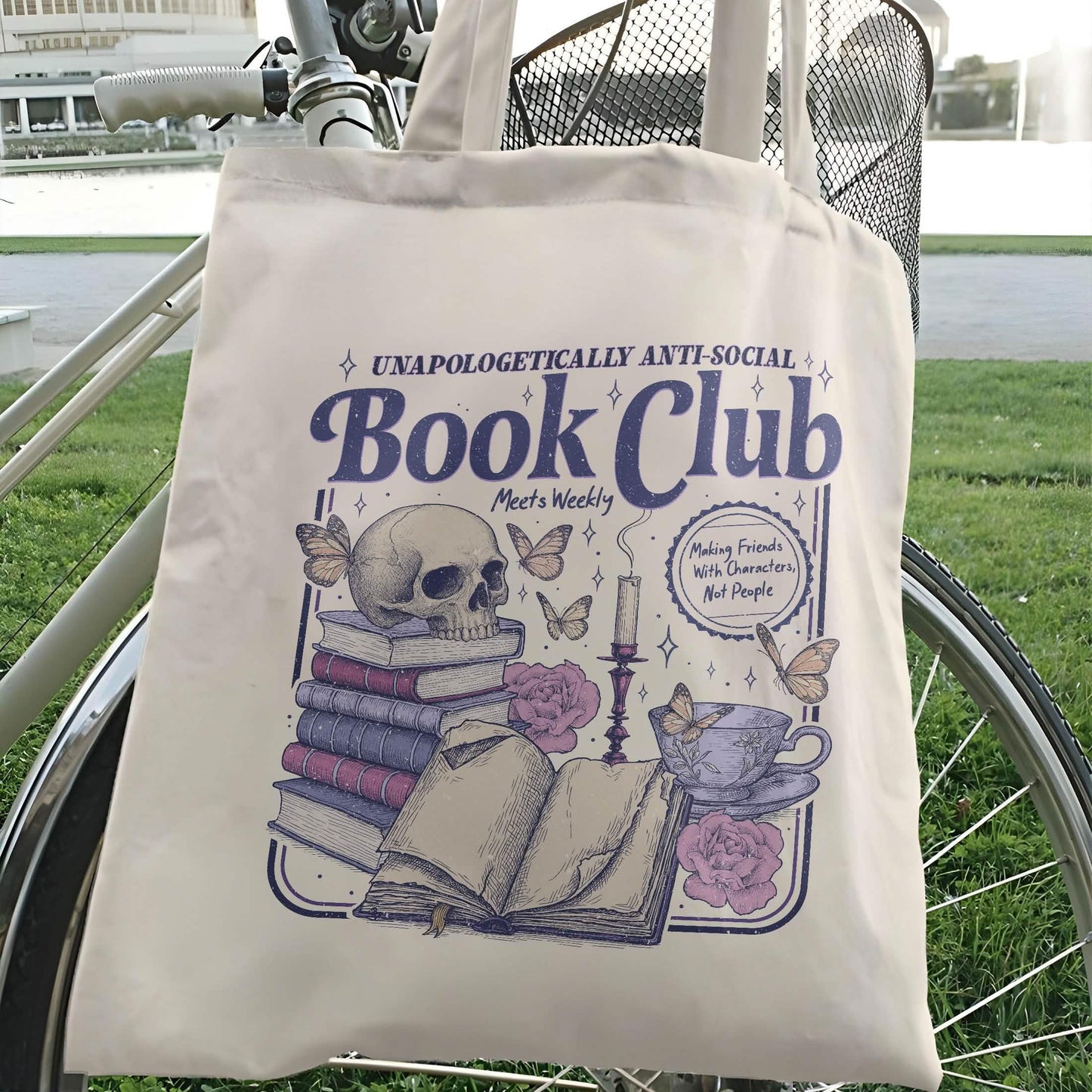 Anti Social Book Club Tote Bag PTS1225