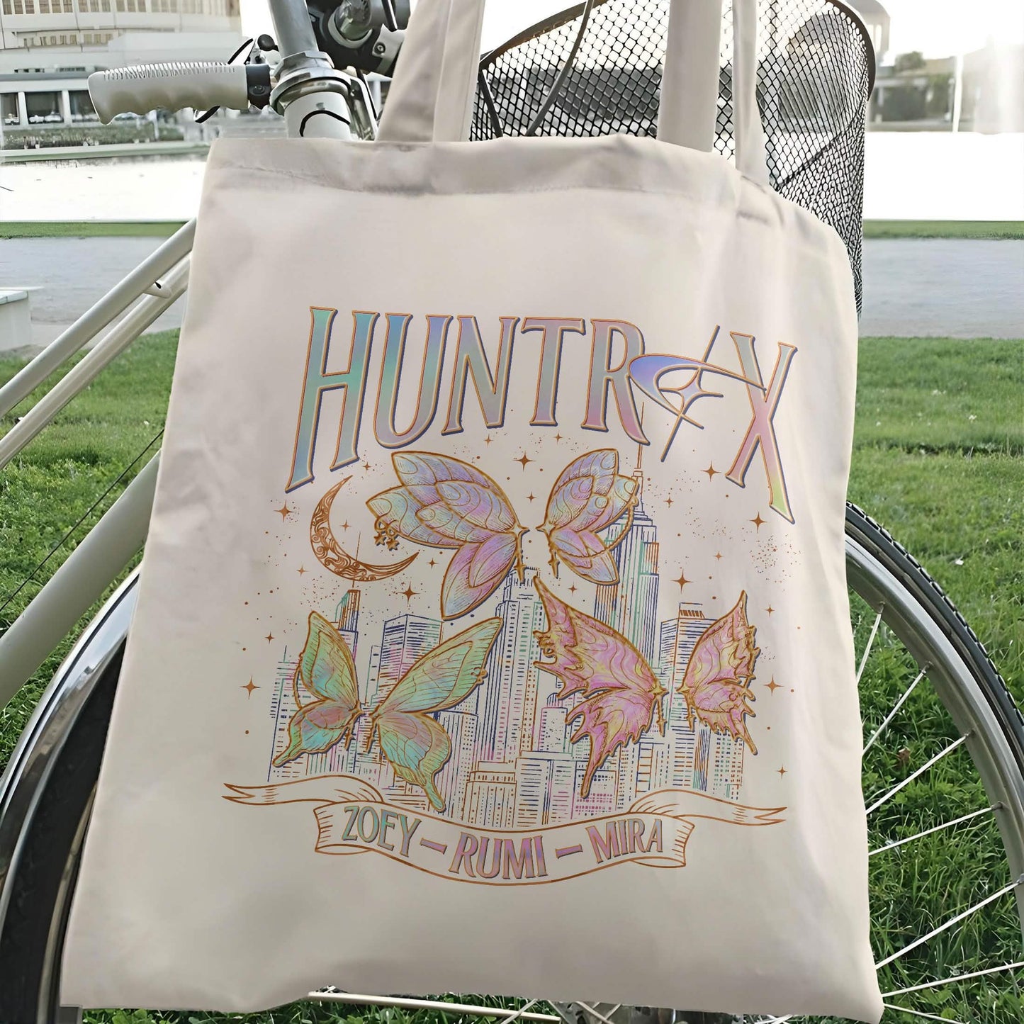Huntrix Girls Two Sided Rumi Mira Zoey Kpop Hunter Demon Tote Bag PTS1506