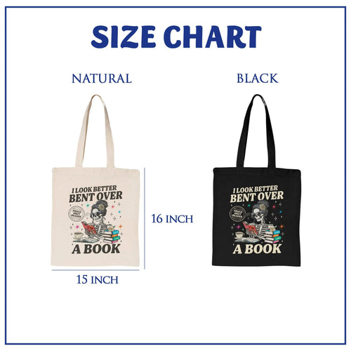 Acotar Reader I Look Better Bent Over A Book Tote Bag PTS1165