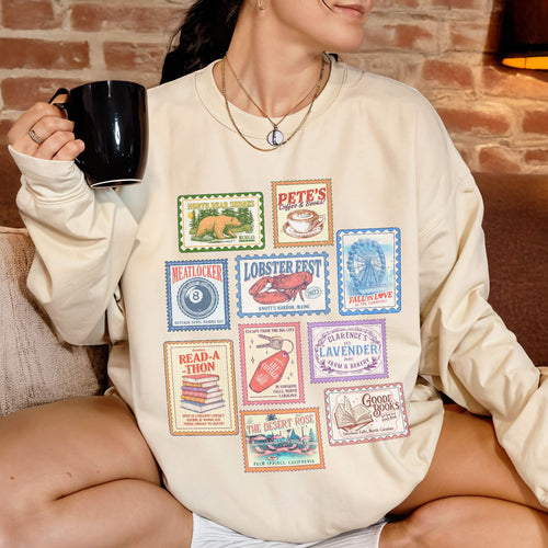 Emily Henry Books Stamp Sweatshirt PTS1283