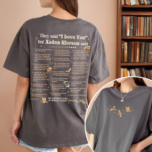 Xaden Riorson Quote Comfort Colors Shirt PTS1080