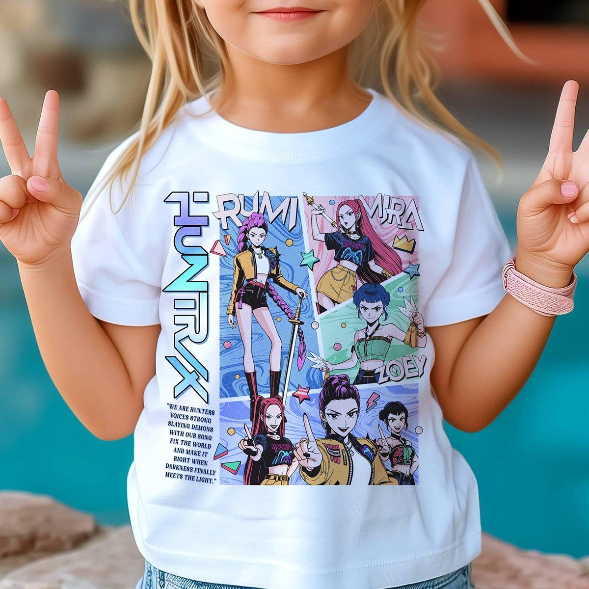 Huntrix Girls KPDH Comfort Colors Youth Shirt PTS1470