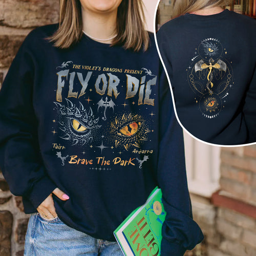 Dragon Rider Sweatshirt, Onyx Storm Brave The Dark Sweatshirt PTS929
