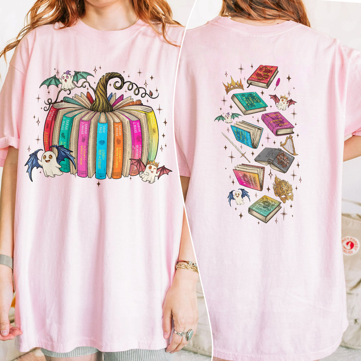 Acotar Ghost Reader Fantasy Book T-shirt PTS 8499