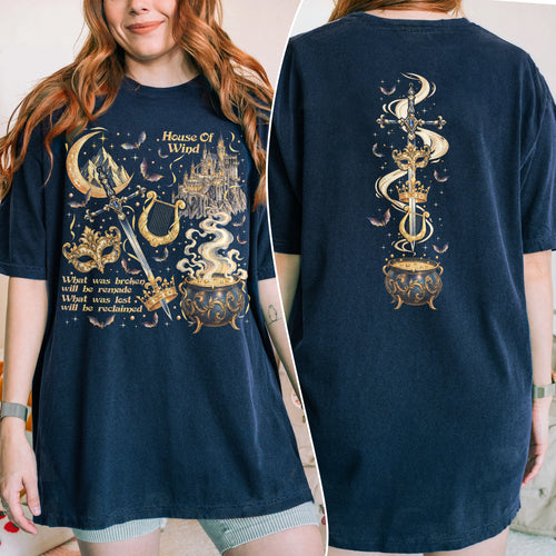 Acotar House Of Wind Nesta Archeron Fantasy Book T-shirt PTS8812