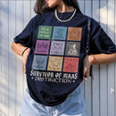 Acotar Survivor of Maas Destruction Fantasy Stamps Book T-shirt PTS9269
