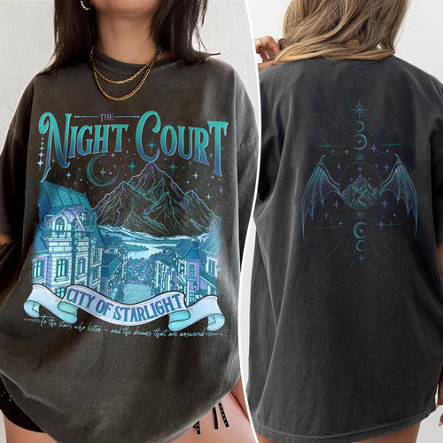 Acotar Velaris The Night Court Fantasy Book T-shirt PTS9833