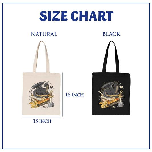 Fourth Wing Dragon Tairn and Andarna Tote Bag PTS1753