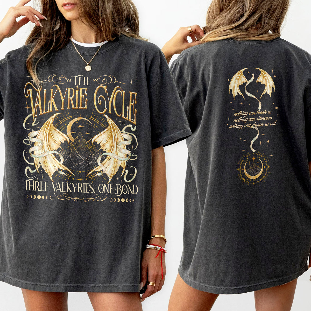 Acotar Valkyrie Cycle Fantasy Book T-shirt PTS8219