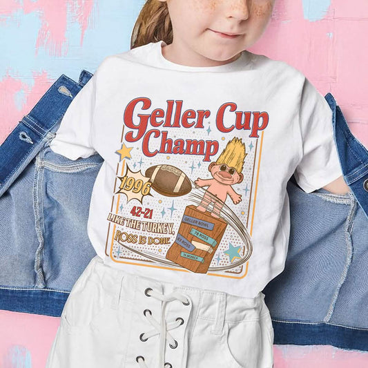 Geller Cup Champ Friendsgiving Reunion Youth Tshirt Comfort Colors PTS1488