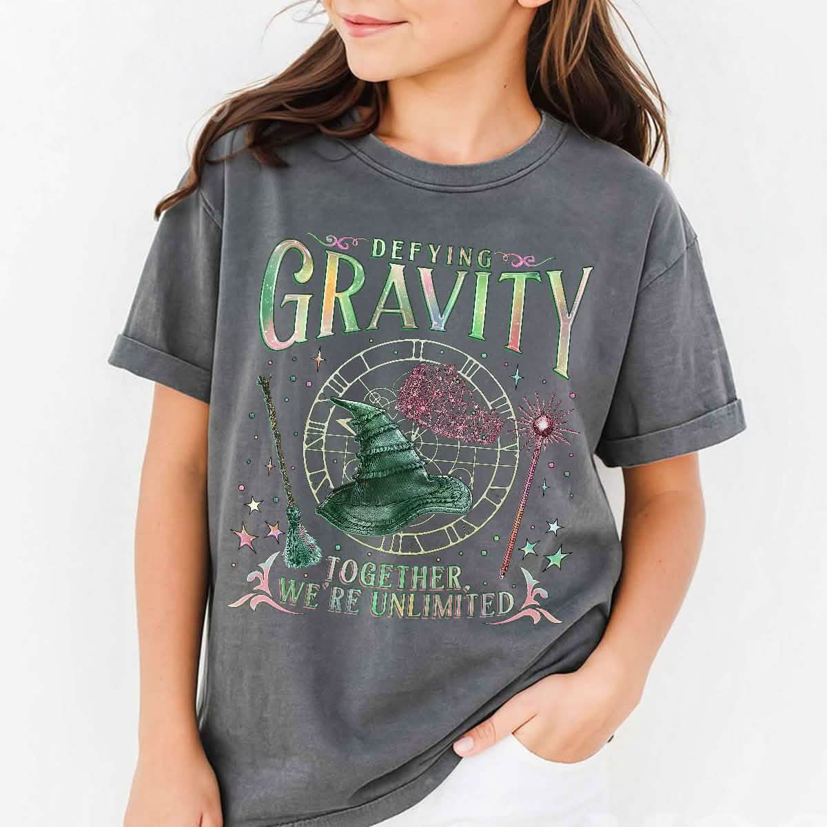 Wicked Defy Gravity Wizard Youth TShirt Comfort Colors PTS1698