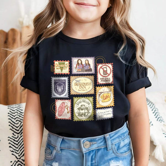 Stars Hollows Connecticut Stamps Youth Tshirt Comfort Colors PTS1382