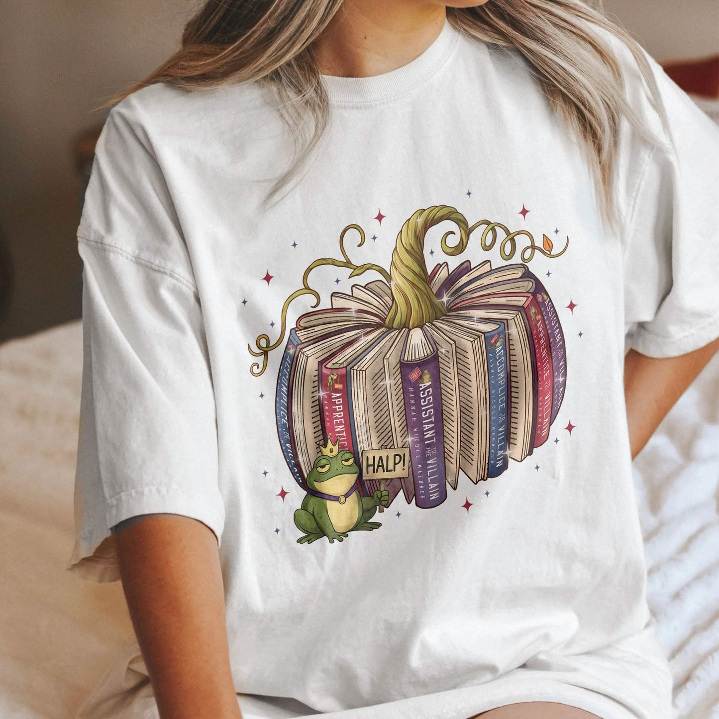 Fall Pumpkin Book Villain Assistant Shirt Comfort Colors PTS1766