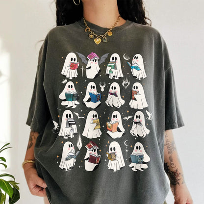 Ghost Reading Book Fantasy Series Comfort Colors Shirt PTS1694