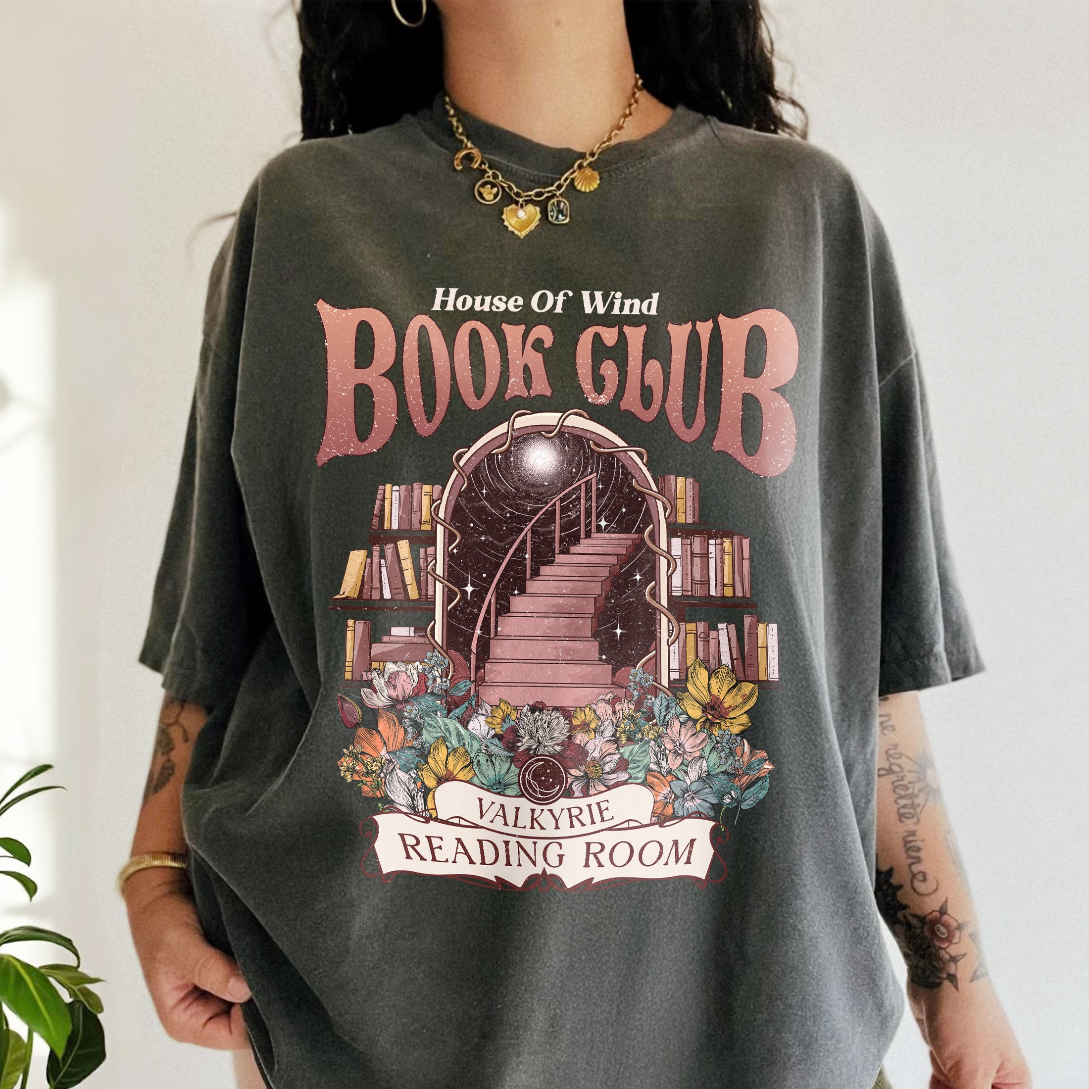 Acotar House Of Wind Book Club Comfort Colors Shirt, Valkyrie Reading Room TShirt PTS496