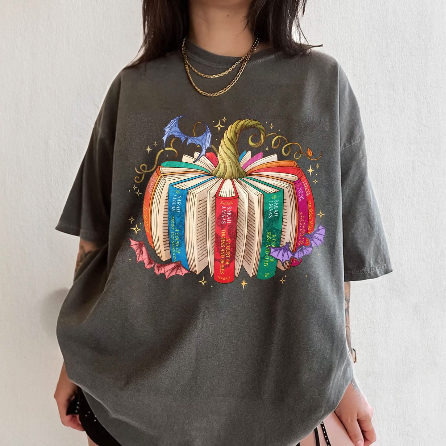 Acotar Book Pumpkin Comfort Colors Shirt PTS1759