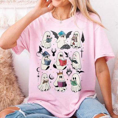 Acotar Ghost Reading Book Comfort Colors Shirt PTS1714