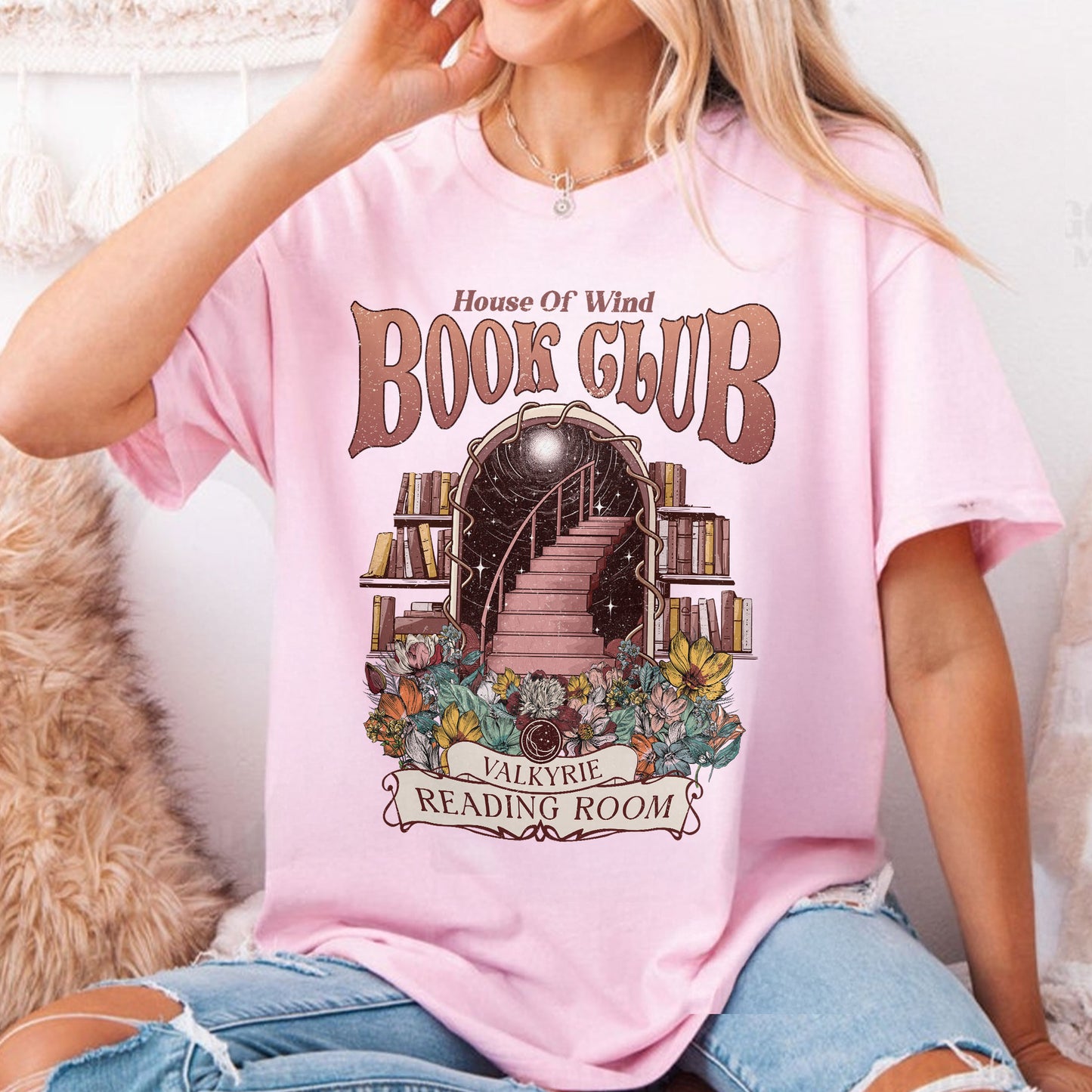 Acotar House Of Wind Book Club Comfort Colors Shirt, Valkyrie Reading Room TShirt PTS496