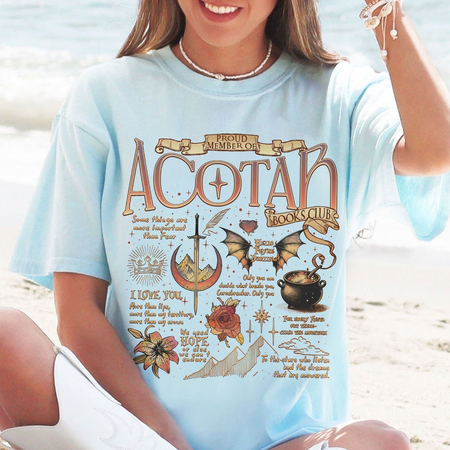 Acotar Quotes Comfort Colors Shirt PTS552