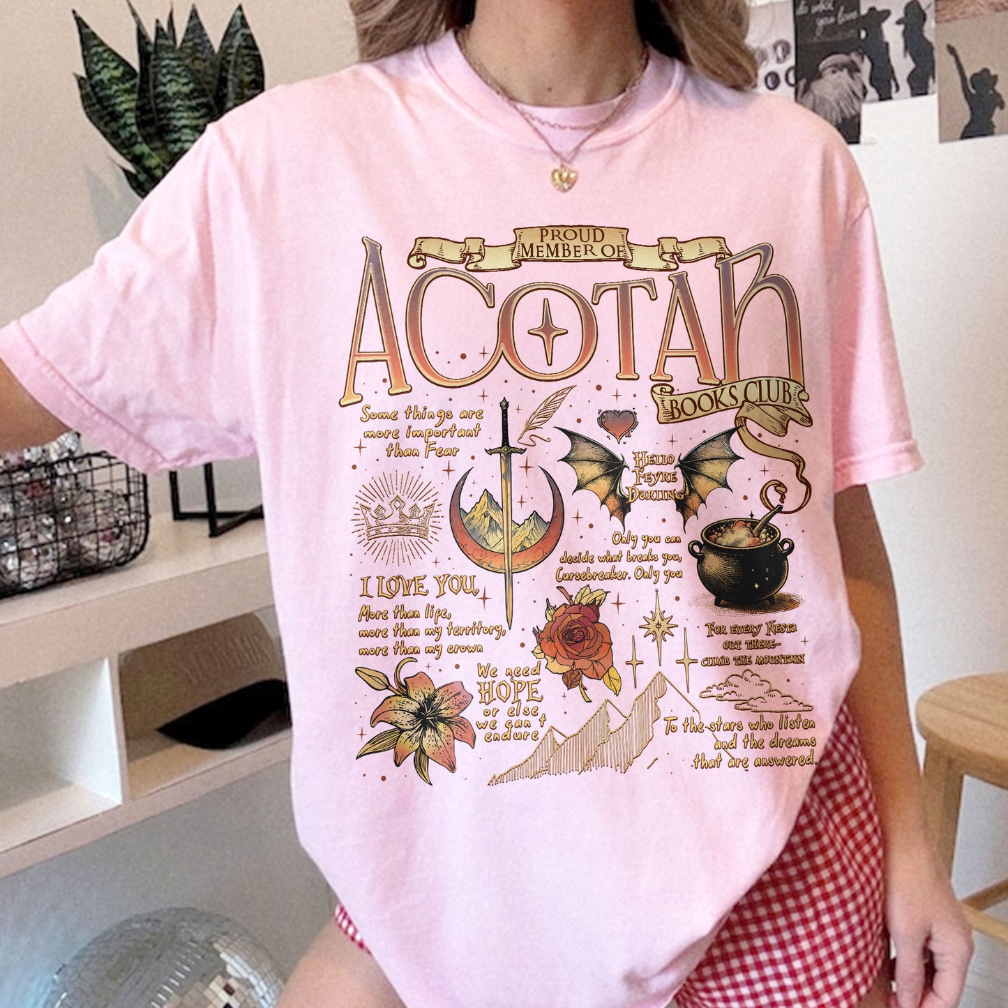 Acotar Quotes Comfort Colors Shirt PTS552