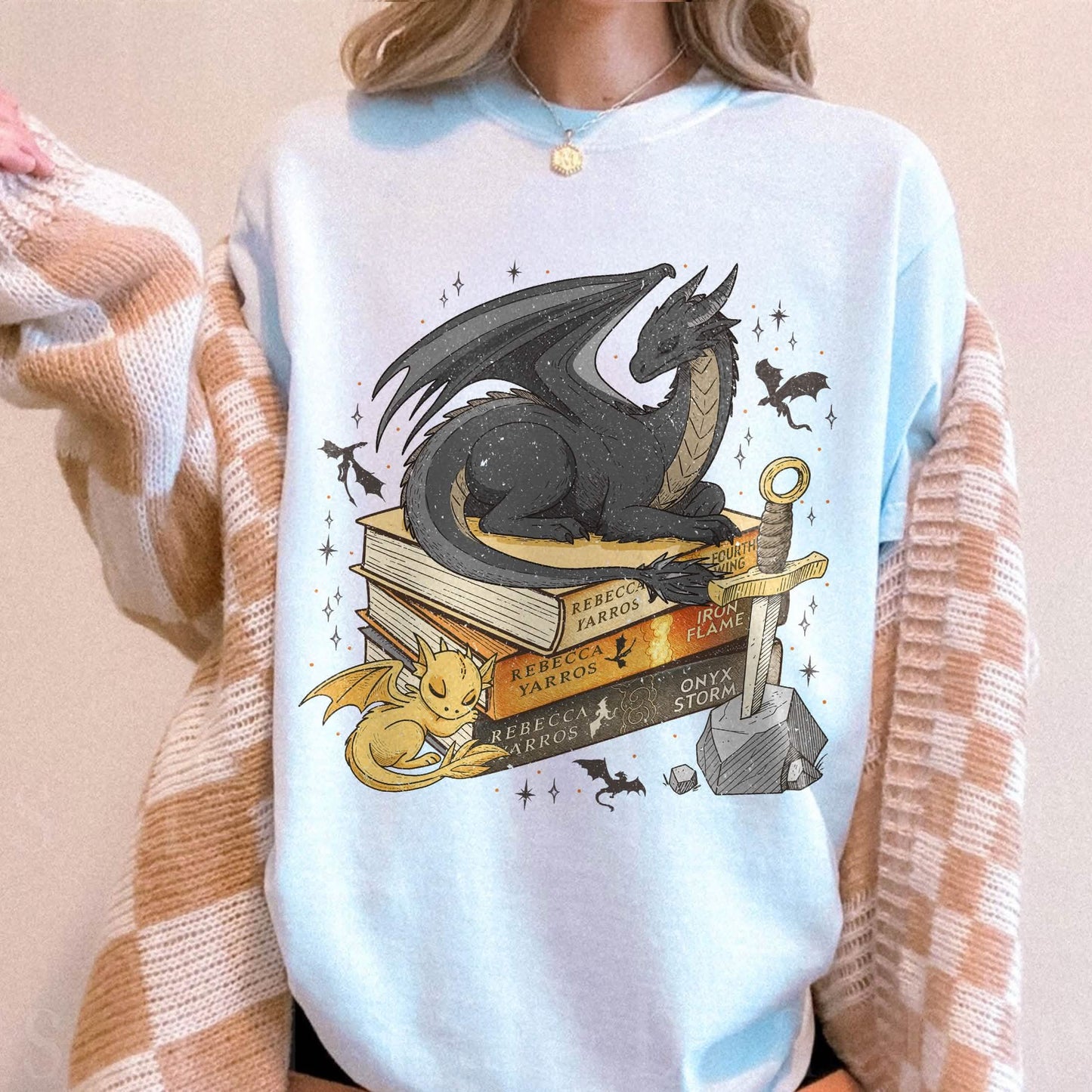 Fourth Wing Dragon Tairn and Andarna Comfort Colors Shirt PTS1753