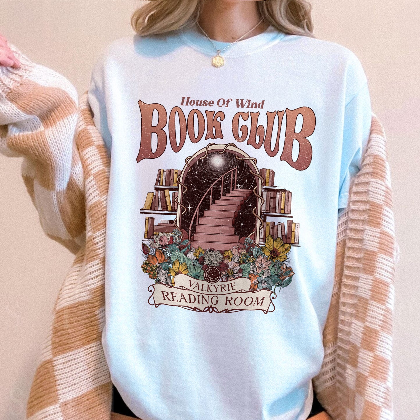 Acotar House Of Wind Book Club Comfort Colors Shirt, Valkyrie Reading Room TShirt PTS496