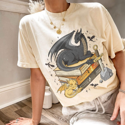 Fourth Wing Dragon Tairn and Andarna Comfort Colors Shirt PTS1753