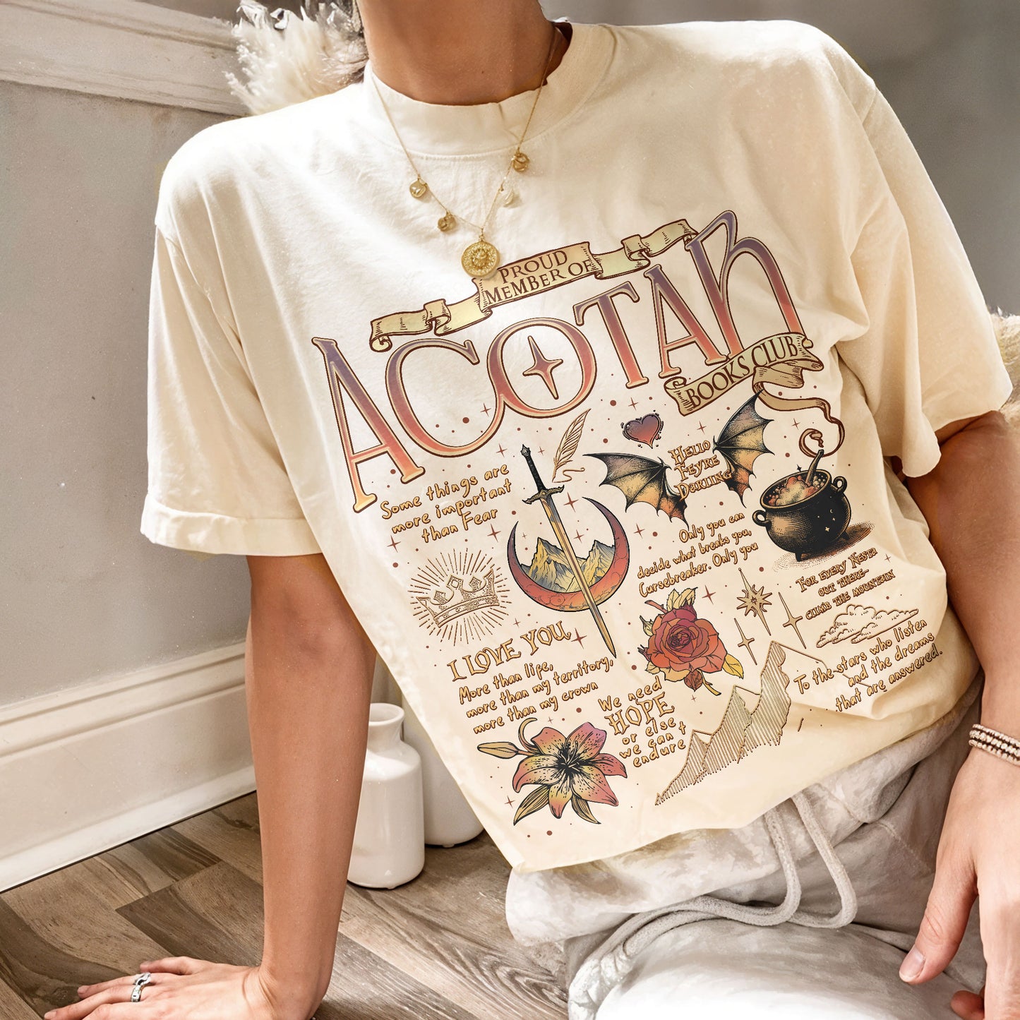 Acotar Quotes Comfort Colors Shirt PTS552