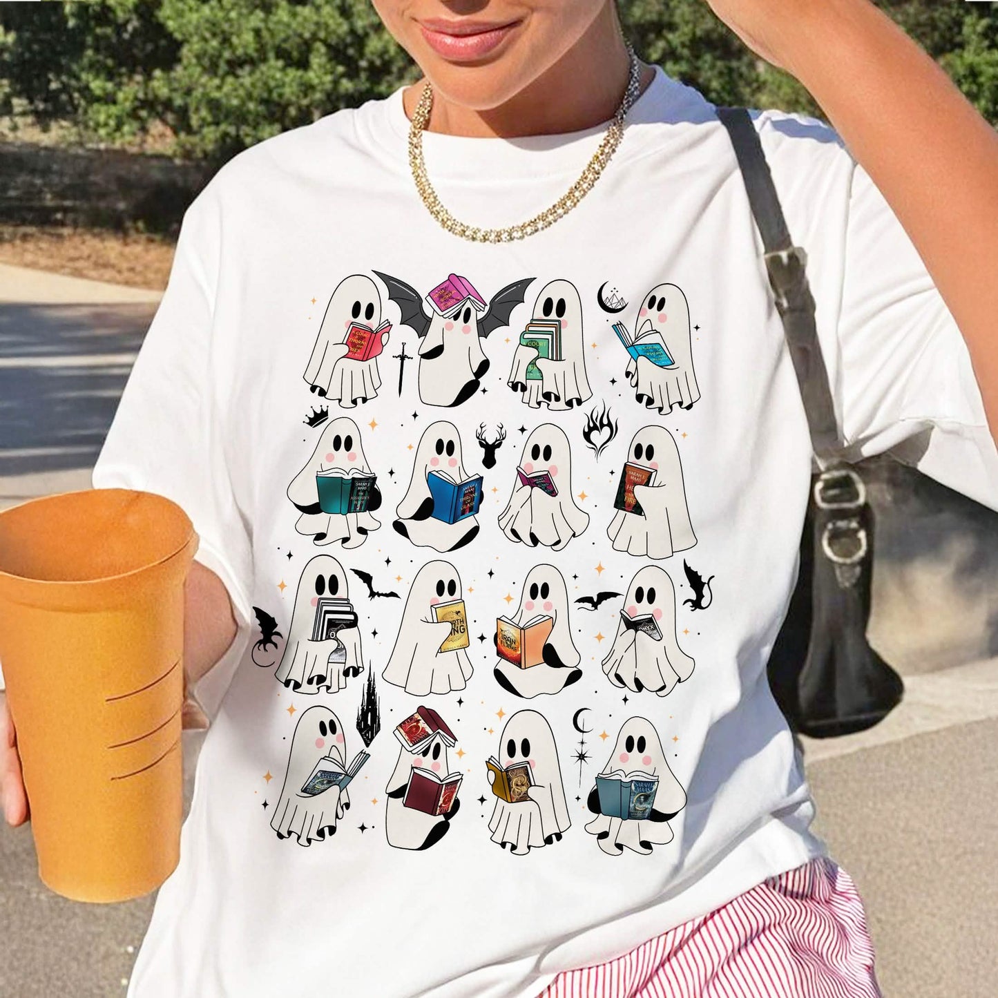 Ghost Reading Book Fantasy Series Comfort Colors Shirt PTS1694