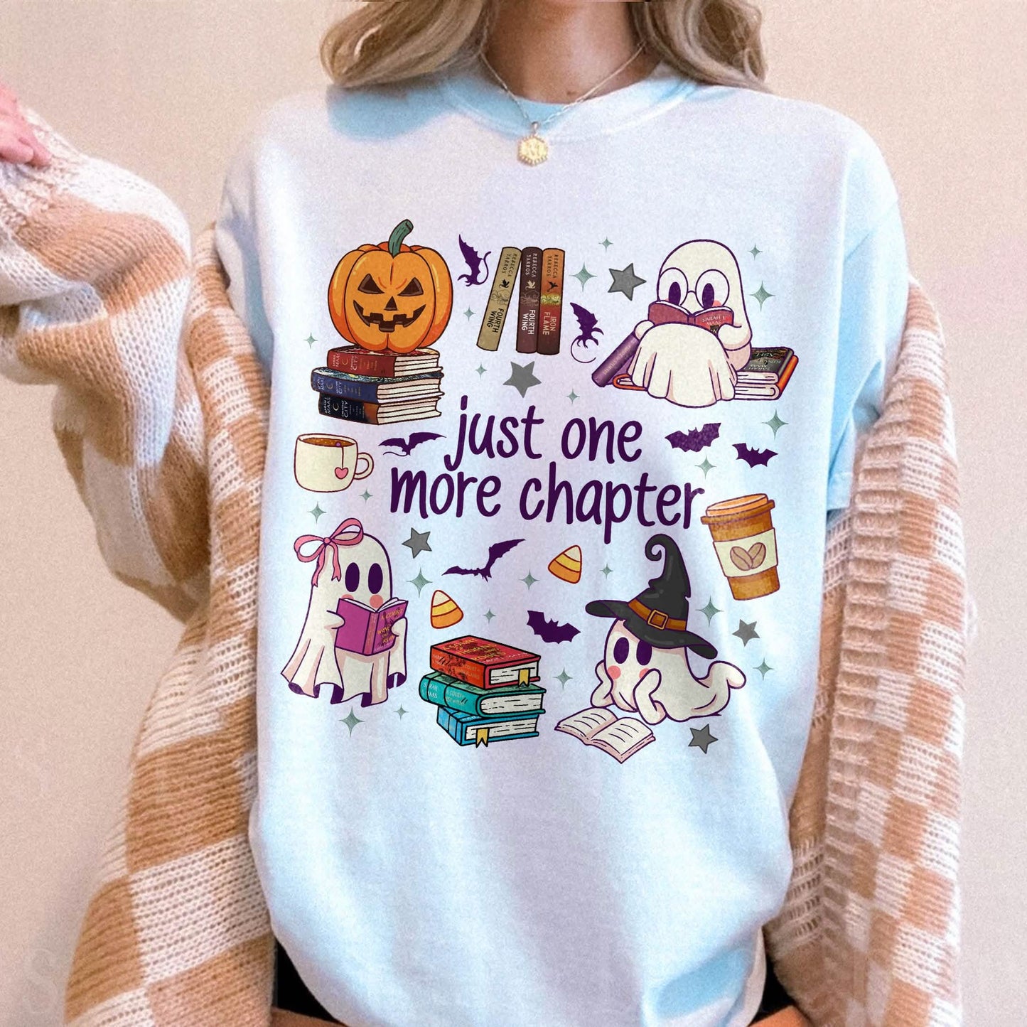 Ghost Book Fantasy Comfort Colors Shirt PTS1756