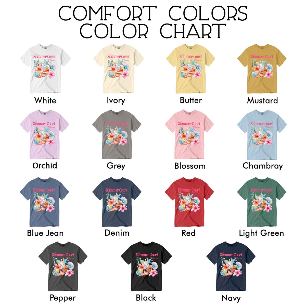 ACOTAR Summer Court Comfort Colors Shirt PTS1273
