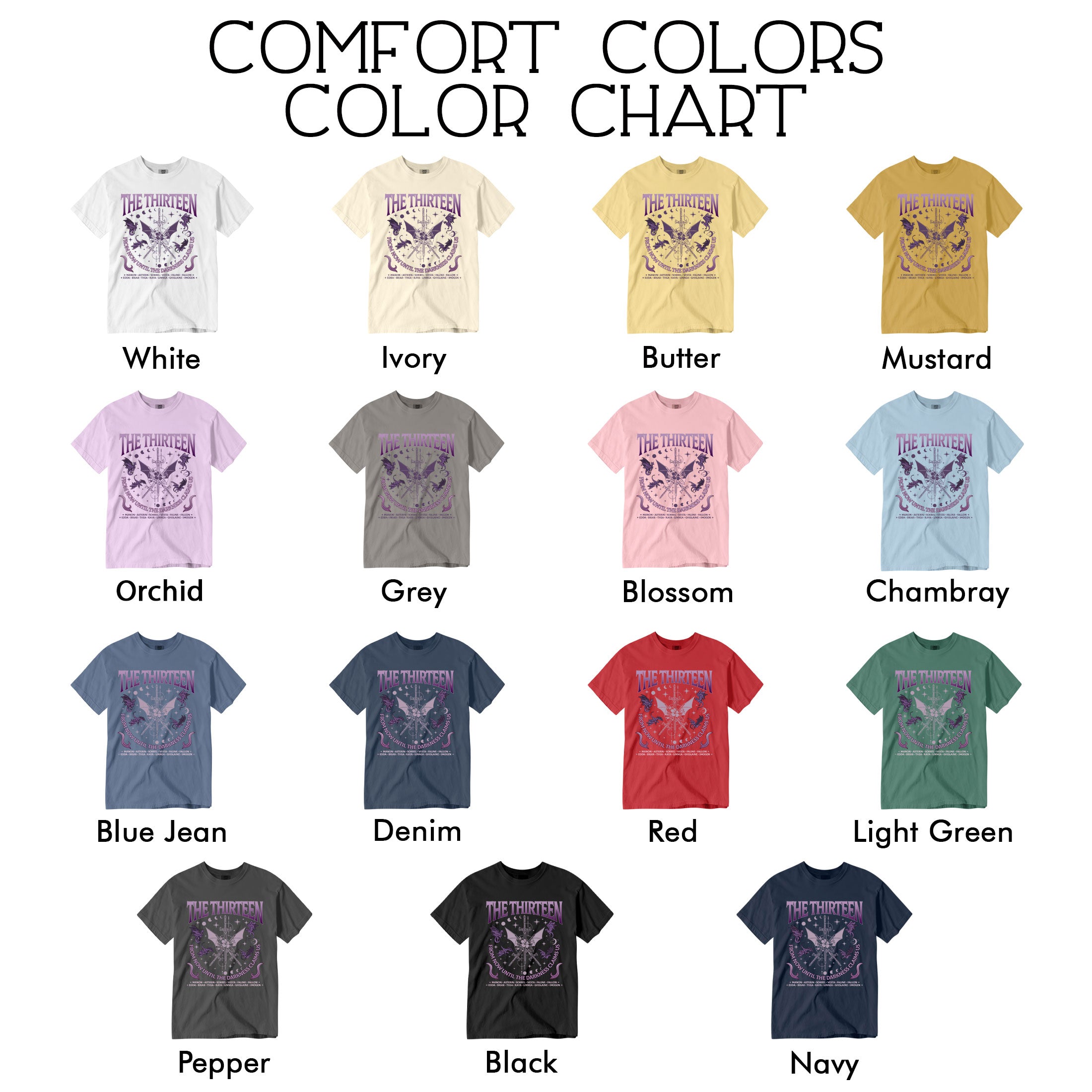 The Thirteen Throne Of Glass Comfort Colors Shirt PTS166