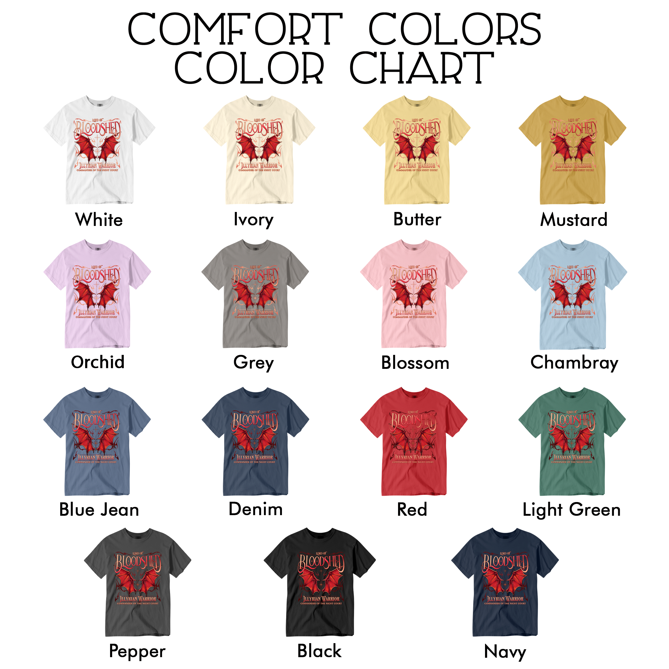 Lord Of BloodShed Cassian Bat Boys Comfort Color Shirt PTS436