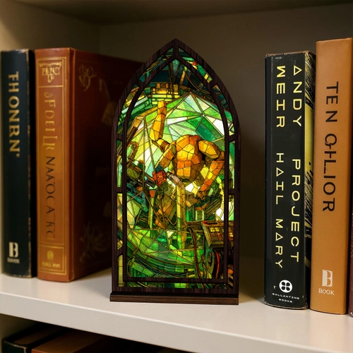 Project Hail Mary Rocky Stained Glass Book Nook PTS6583