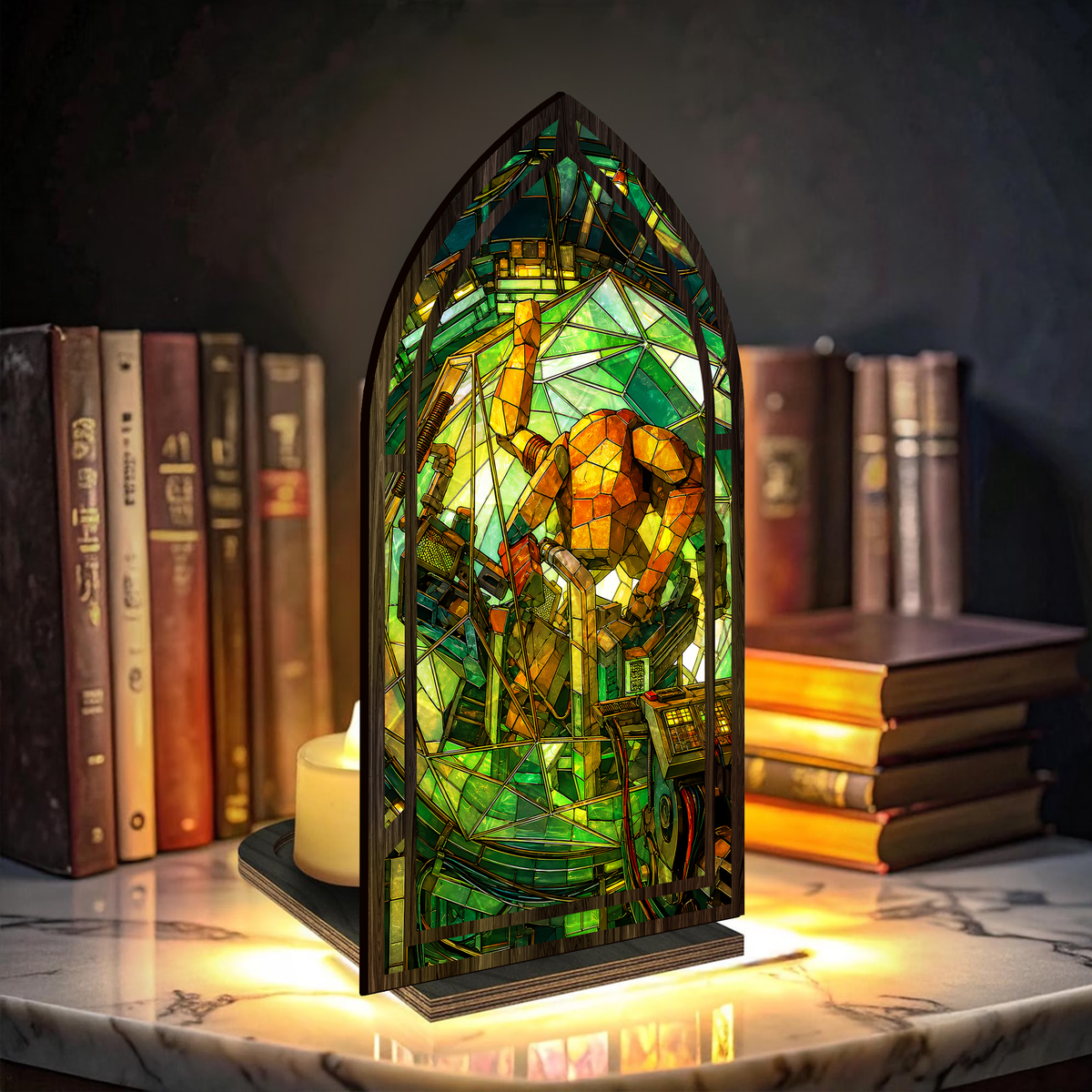 Project Hail Mary Rocky Stained Glass Book Nook PTS6583