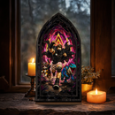 Carl Donut and Mongo Dungeon Crawler Carl Stained Glass Book Nook PTS6036