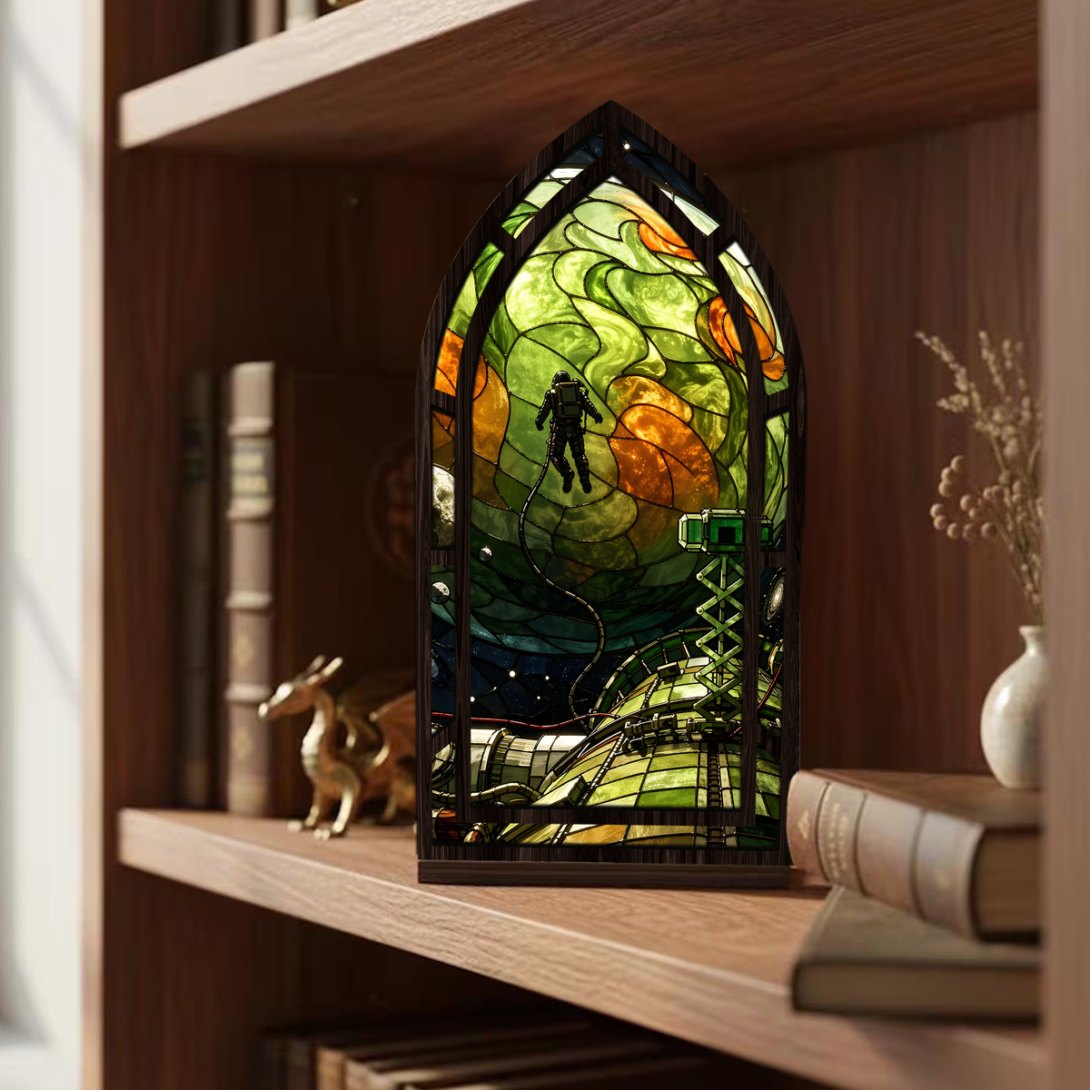 Project Hail Mary Sci Fi Stained Glass Book Nook PTS4554