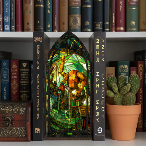 Project Hail Mary Rocky Stained Glass Book Nook PTS6583
