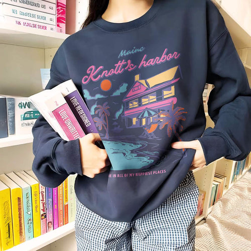 Knott’s Harbor Happy Place Book Sweatshirt PTS1271
