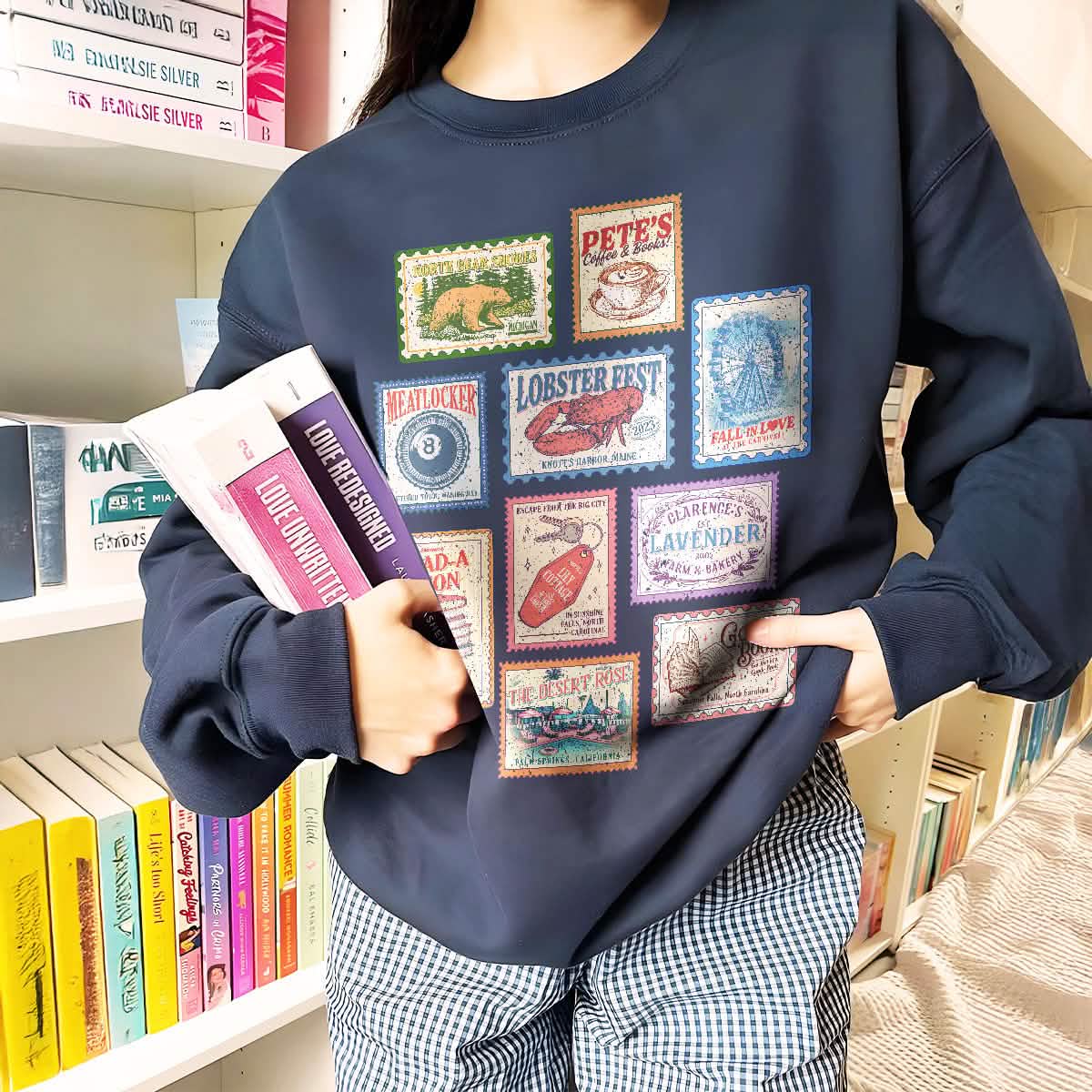 Emily Henry Books Stamp Sweatshirt PTS1283