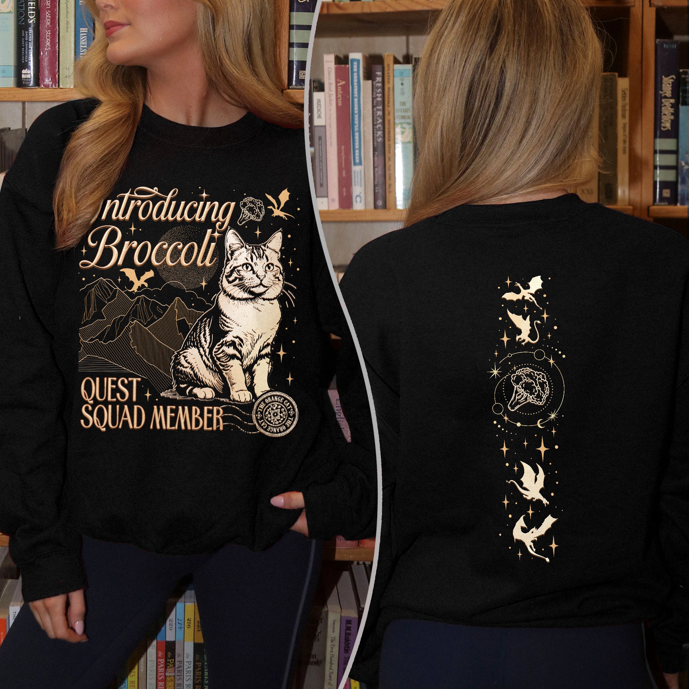 Onyx Storm Broccoli Cat Sweatshirt PTS1039
