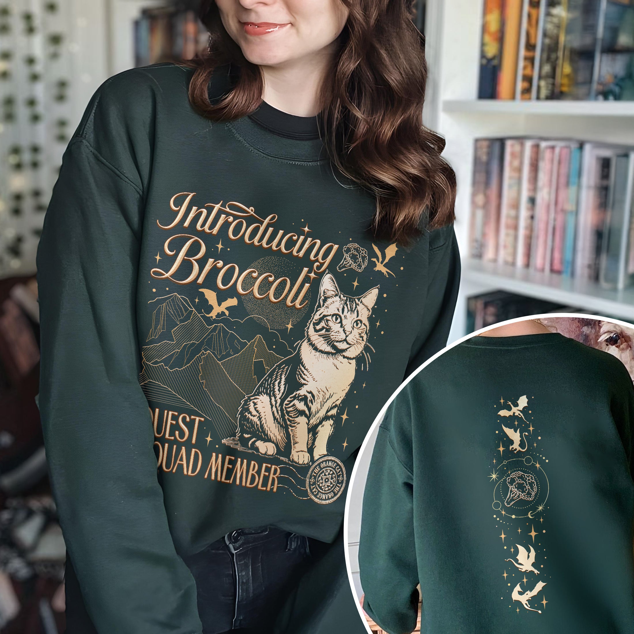 Onyx Storm Broccoli Cat Sweatshirt PTS1039