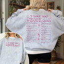 I Love You In Book Quotes Sweatshirt PTS1175