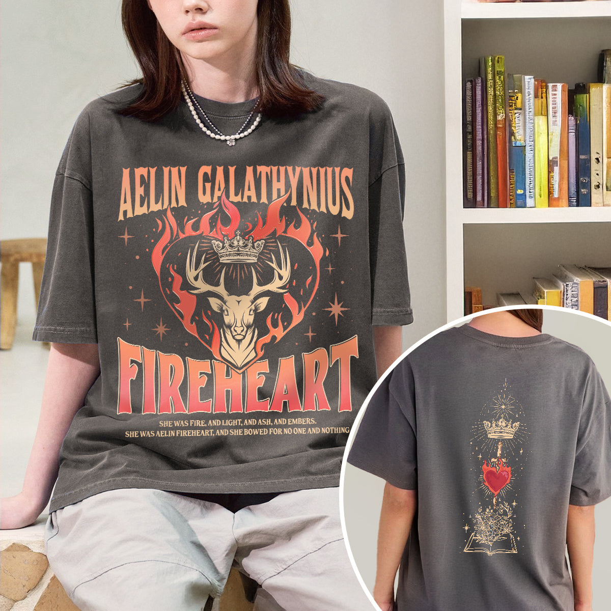 Throne Of Glass Fireheart Fan Comfort Colors Shirt PTS118