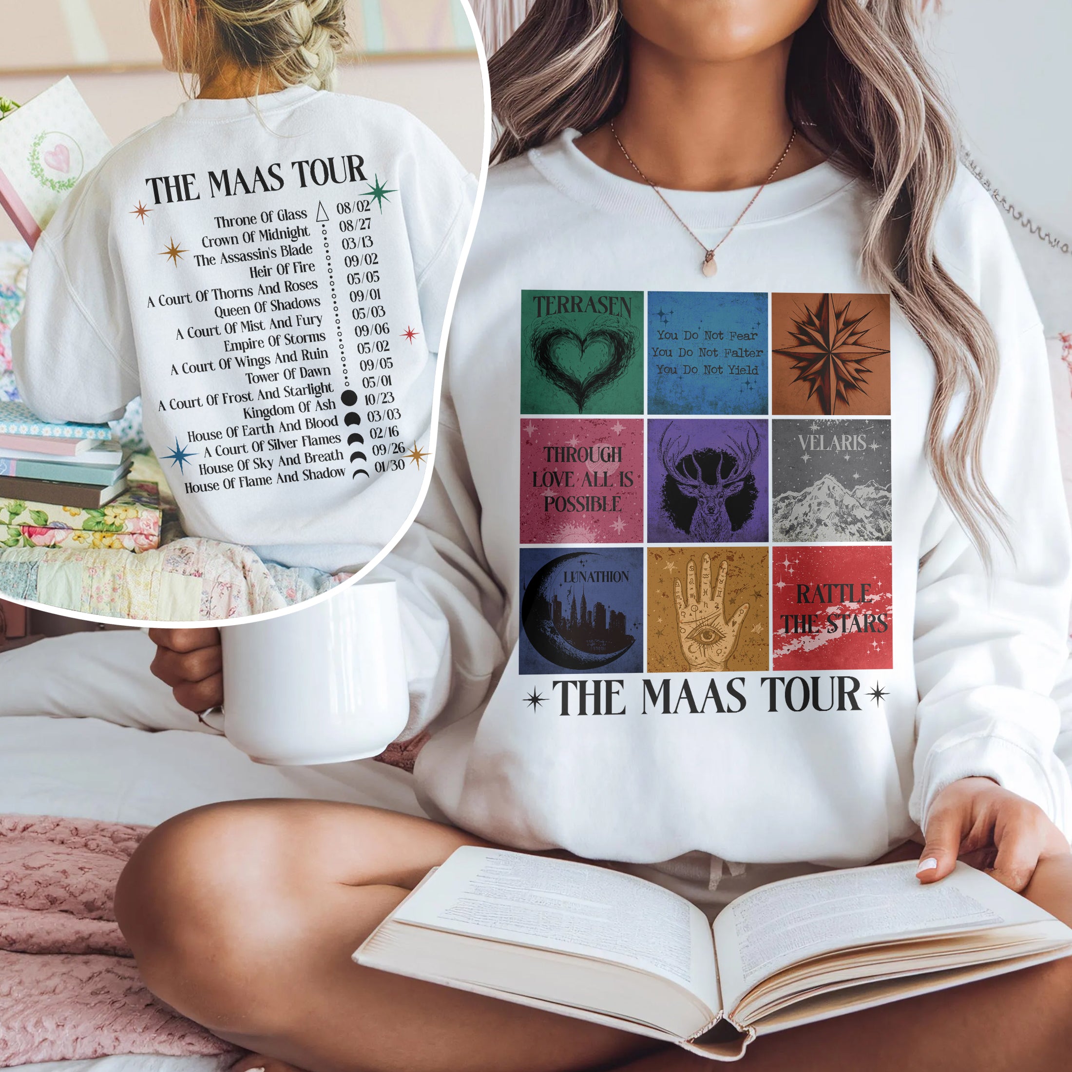 SJM Tour Sarah J Mass Book Series Merch Sweatshirt PTS147